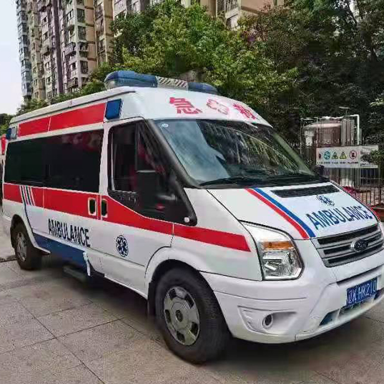 青原长途救护车护送病人返乡